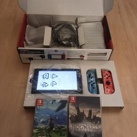 Nintendo Switch+ Zelda BotW+ Hogwarts Legacy