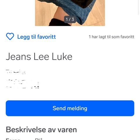 Lee bukser, Luke