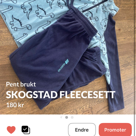 Skogstad fleece sett 116 pent brukt