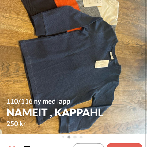 Nameit , KappAhl to nye gensere med lapp .