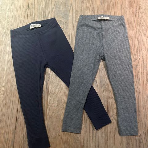 2 x MARMAR COPENHAGEN leggings 1,5 år ~ blå / grå ~ pent brukt