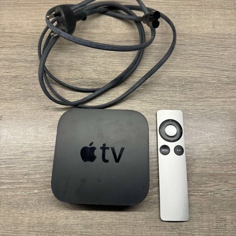 Apple TV (3. generasjon) + strømledning og fjernkontroll