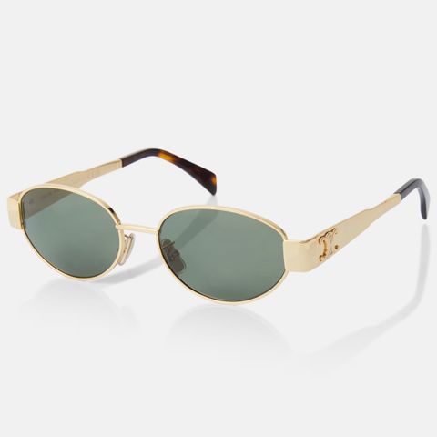 CELINE EYEWEAR Triomphe Metal 01 oval sunglasses - Solbriller