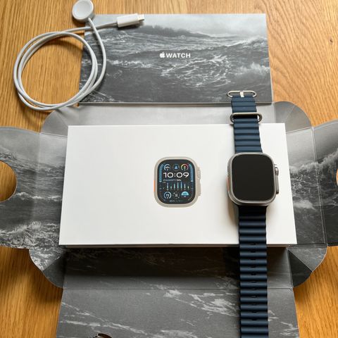 Apple Watch Ultra 2 (Blue Ocean Band, AppleCare+ 1 Year, Nike Sport Band)