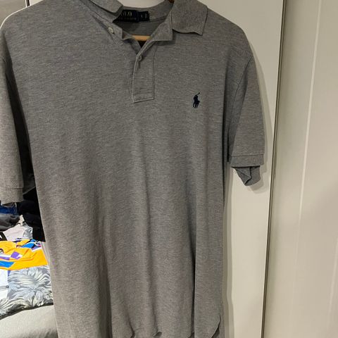 Polo Ralph Lauren pique i Grå size L