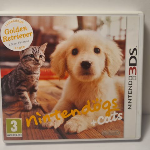 Nintendogs and Cats - Nintendo 3DS - Komplett med manual