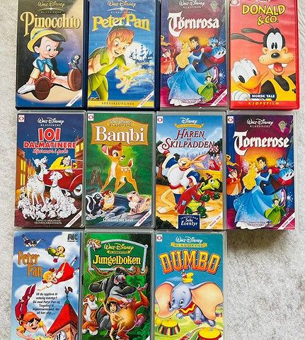 Gamle Disney Klassikere i VHS!