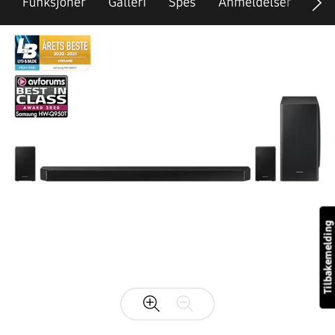 Samsung HW-Q950 lydplanke med trådløs subwoofer