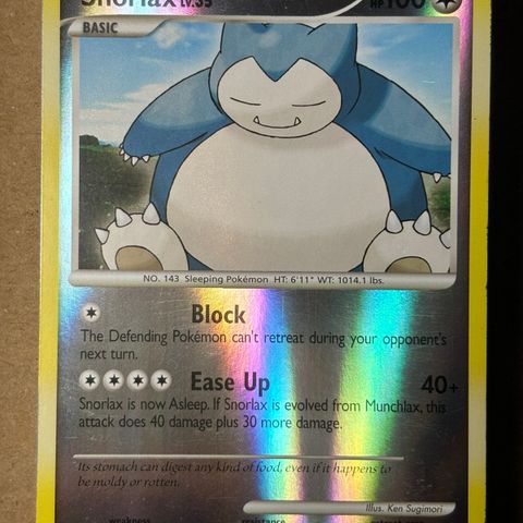 Pokemonkort - Snorlax reverse holo - Diamond and Pearl 37/130