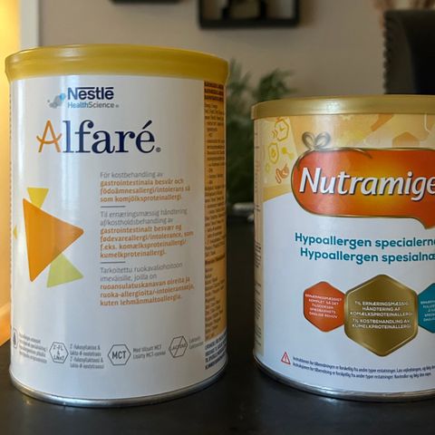 Alfaré og Nutramigen | 2 stk 400 g melkeerstatning