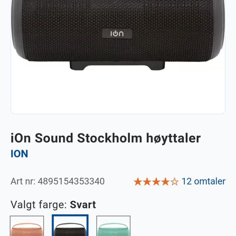 Ion høyttaler Stockholm