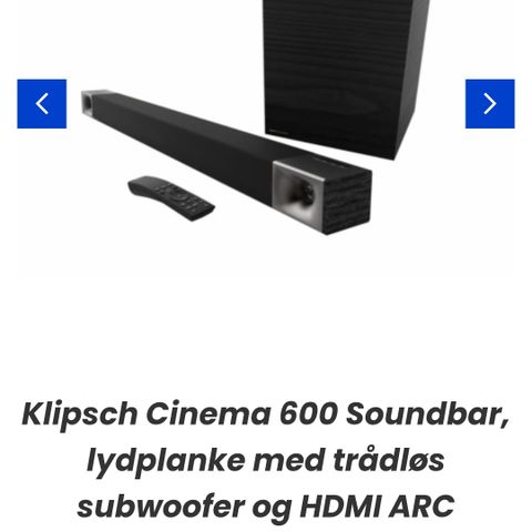 Klipsch cinema lydplanke