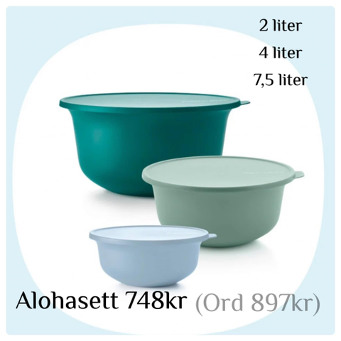 Helt nye og ubrukte Aloha-skåler fra Tupperware