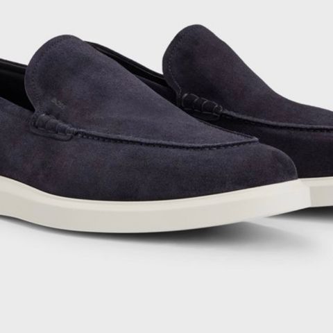 Mørk blå Suede Loafers With Lightweight fra BOSS.