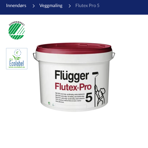 Flügger Flutex Pro 5 Maling. Farge Sandkorn.