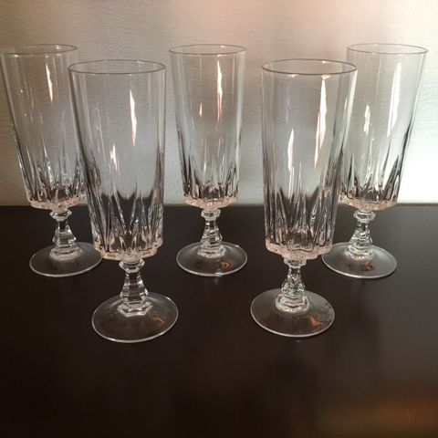 5 Cristal d’ Arques Durand hvitvin/ champagne krystallglass