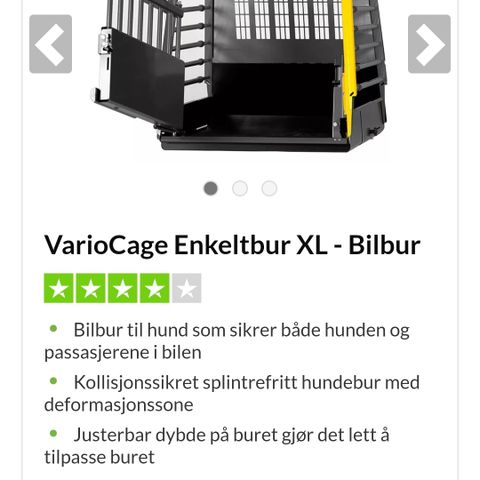 Variocage single XL hundebur med madrass