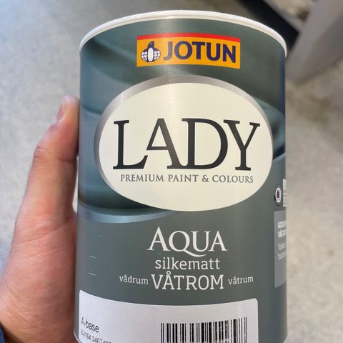 Uåpnet Lady aqua a-base våtromsmaling