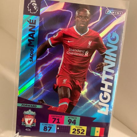 Sadio Mané - Panini Premier League 2020/21 Lightning fotballkort