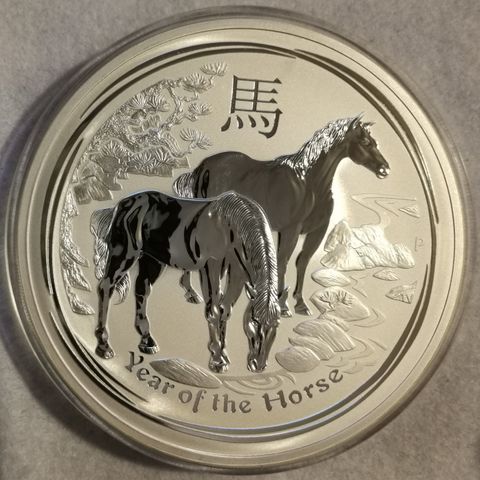 2014 Australia, 1 kg 999 Sølv, Lunar Year of The Horse.