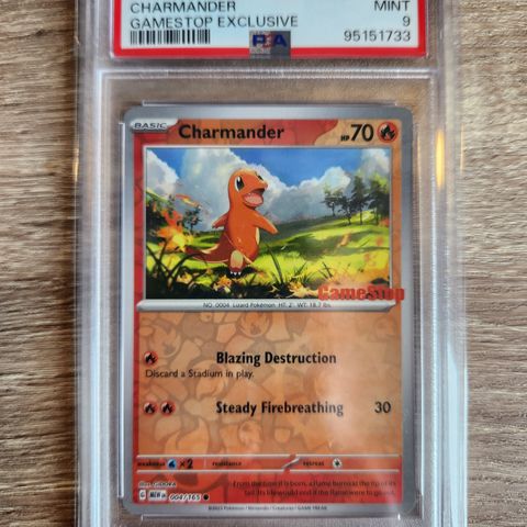 Pokemon 151 Gamestop Charmander Promokort PSA 9