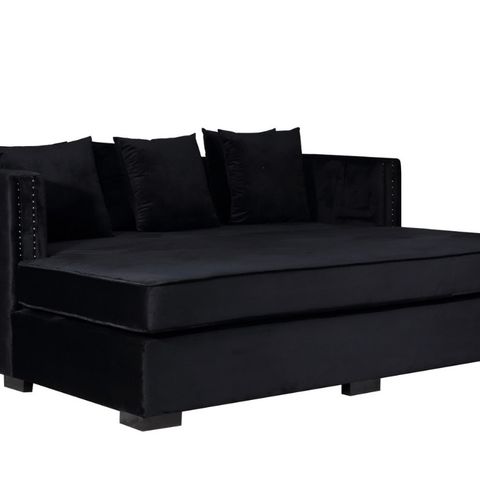 Manhattan daybed sort og grå velour.