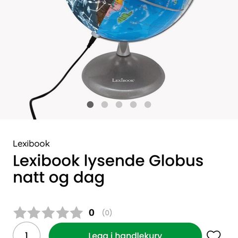 Lexibook dag/natt globus lampe