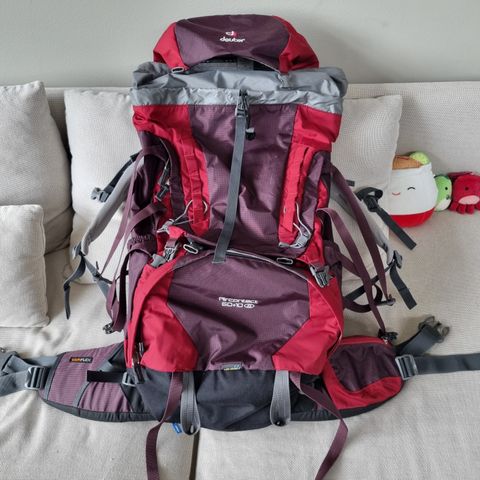 Super Deuter tursekk ryggsekk 60+10 (70) liter damemodell