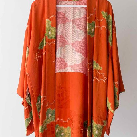 Vintage kimono i dobbel silke – svært god stand