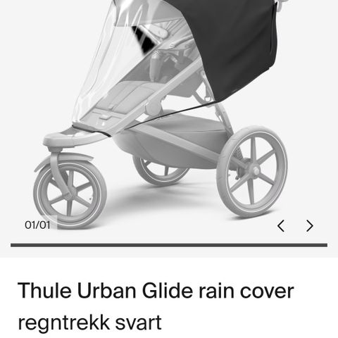 Regntrekk til Thule urban glide 1 ønskes kjøpt.