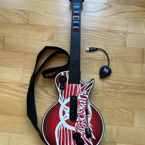 Guitar Hero Aerosmith Les Paul gitar til PS3 med USB dongle