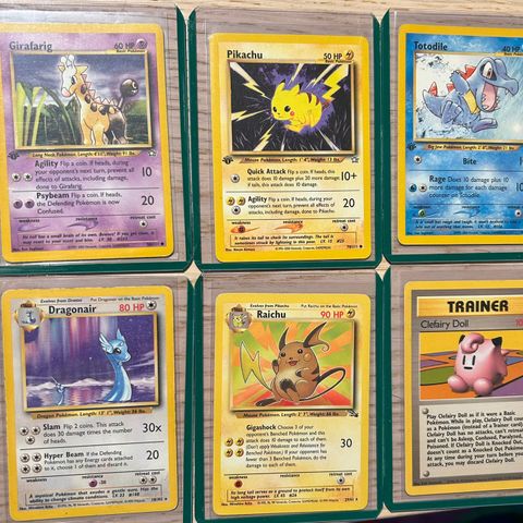 6stk vintage Pokemon kort selges