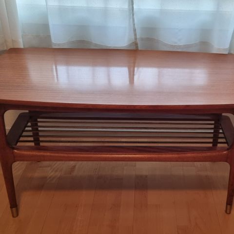 Retro teak salongbord i tre