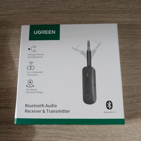 Ugreen bluetooth sender og mottaker (HELT NY!) Selges!