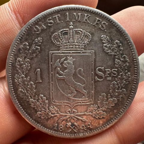 1 Speciedaler 1844 Norge Sjelden mynt