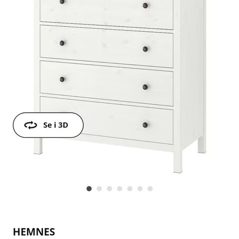 Ikea Hemnes kommode 6 skuffer