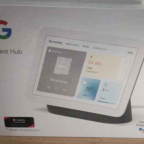 Google Nest Hub v2 charcoal (helt ny og uåpnet)