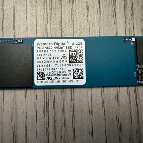 Western Digital SN530 512GB SSD