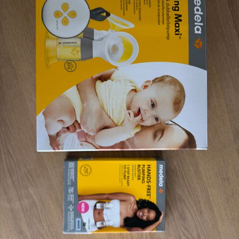 Medela Swing Maxi, elektrisk brystpumpe dobbel + handsfree bustier str M