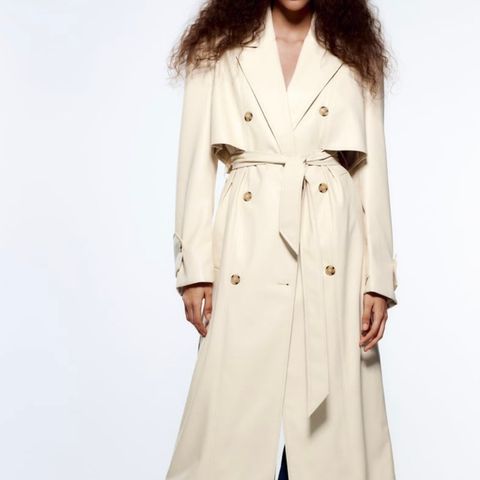 Trenchcoat i faux leather