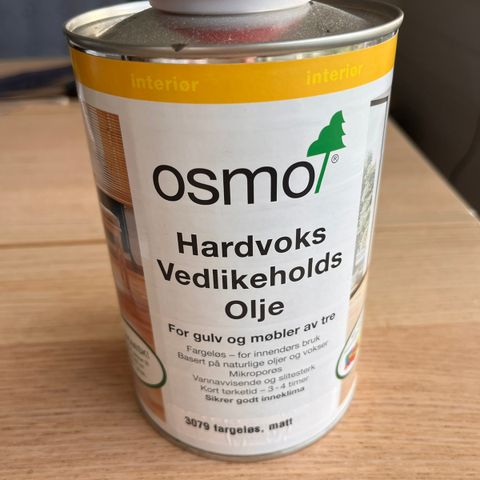 Osmo hardvoks vedlikeholdsolje