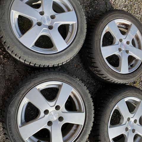 185/55R15 pigghjul 4x 100 VW m. fl