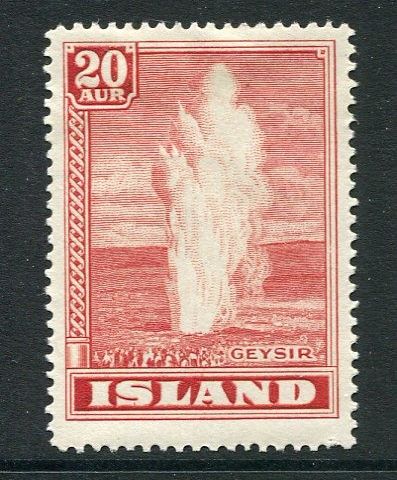 Island ustemplet  lim med hengsel rester AFA 195, 197, 218 & 198