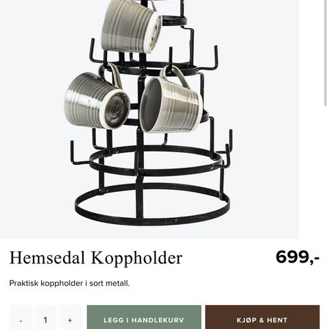 Hemsedal koppholder fra Home & cottage