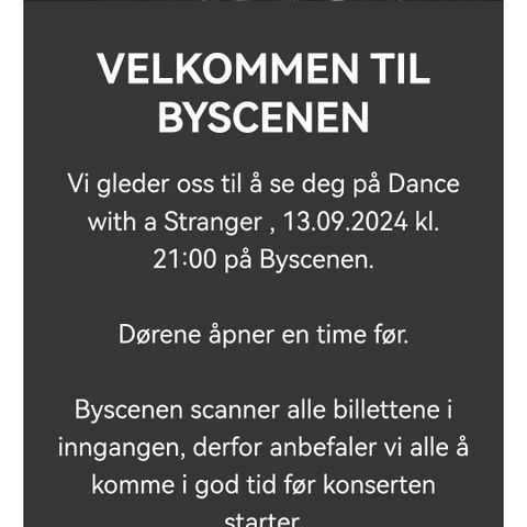 Dance With A Stranger - fredag 13/9, 2-4 billetter, Byscenen TRONDHEIM