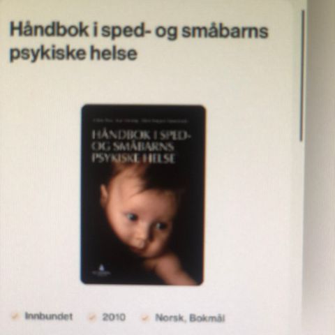 Håndbok i sped- og småbarns psykiske helse