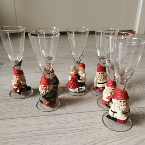 Likør glass med nisse