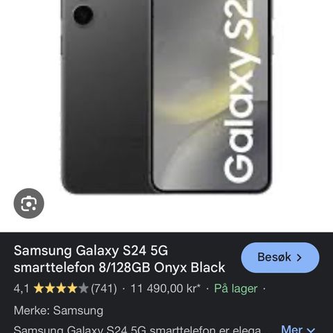 Selger en splitter ny Samsung S24 128 gb svart farge