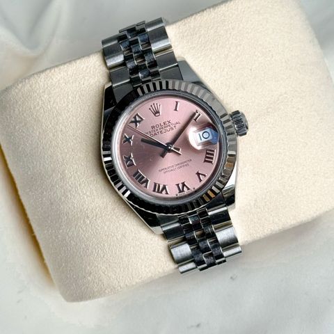 ROLEX DATEJUST 28/ROSA SKIVE/KOMPLETT/JUBILE