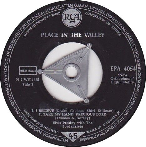 Elvis Presley - Peace in the valley - tysk pressing ønskes kjøpt